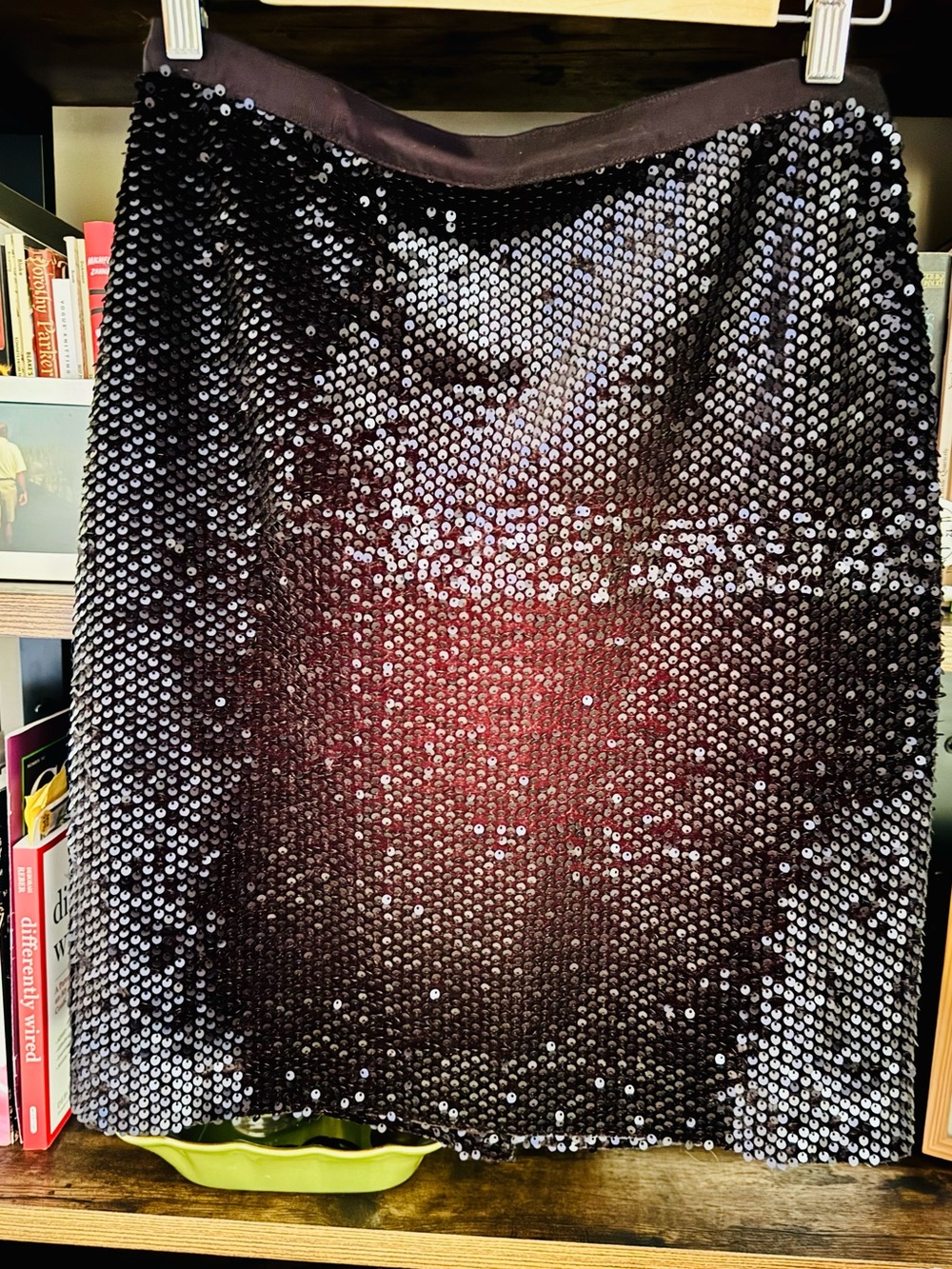 Ann Taylor Midnight Blue Sequin Mini Skirt 8P